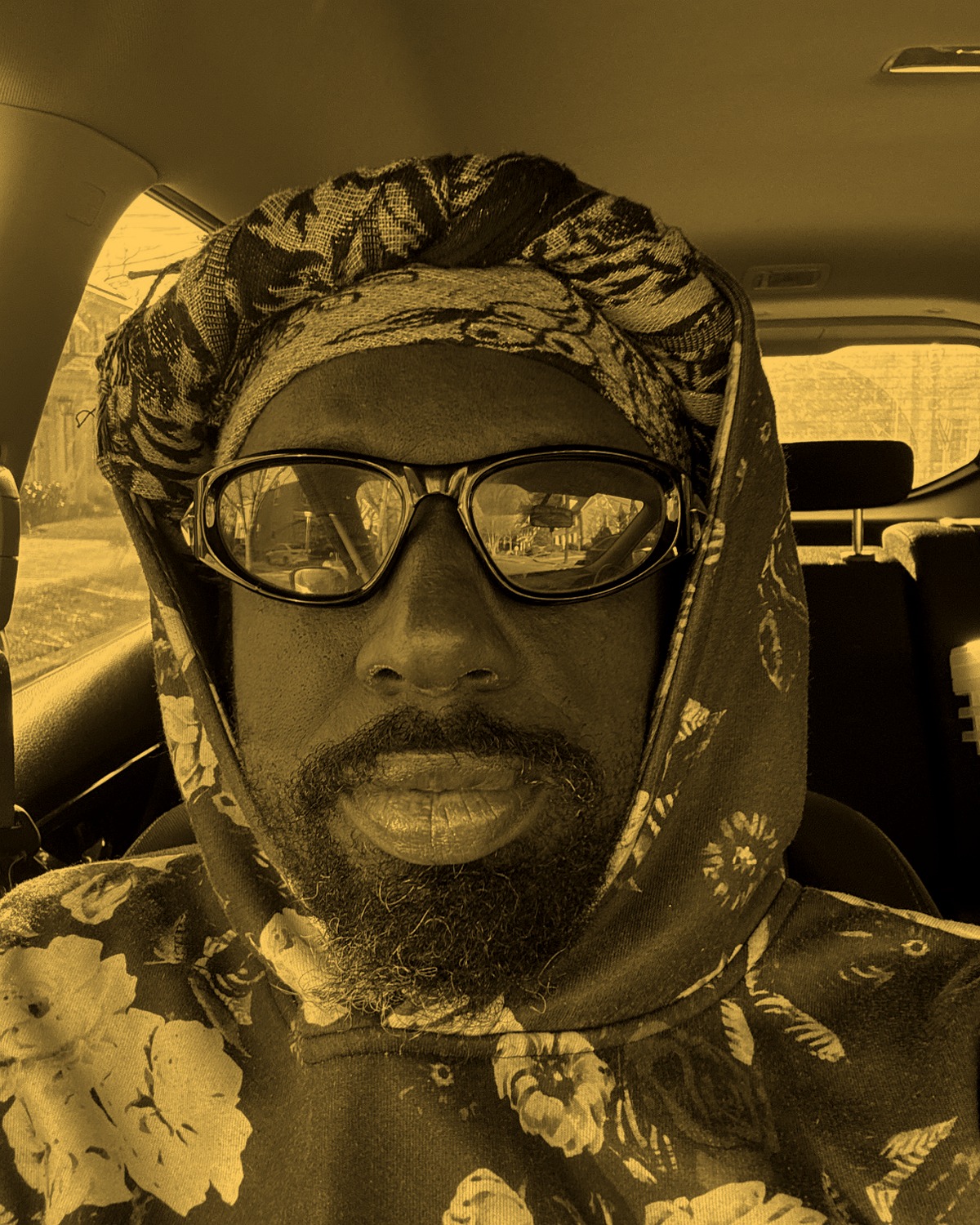 Black-and-gold portrait treatment of Yasheen Vickers.